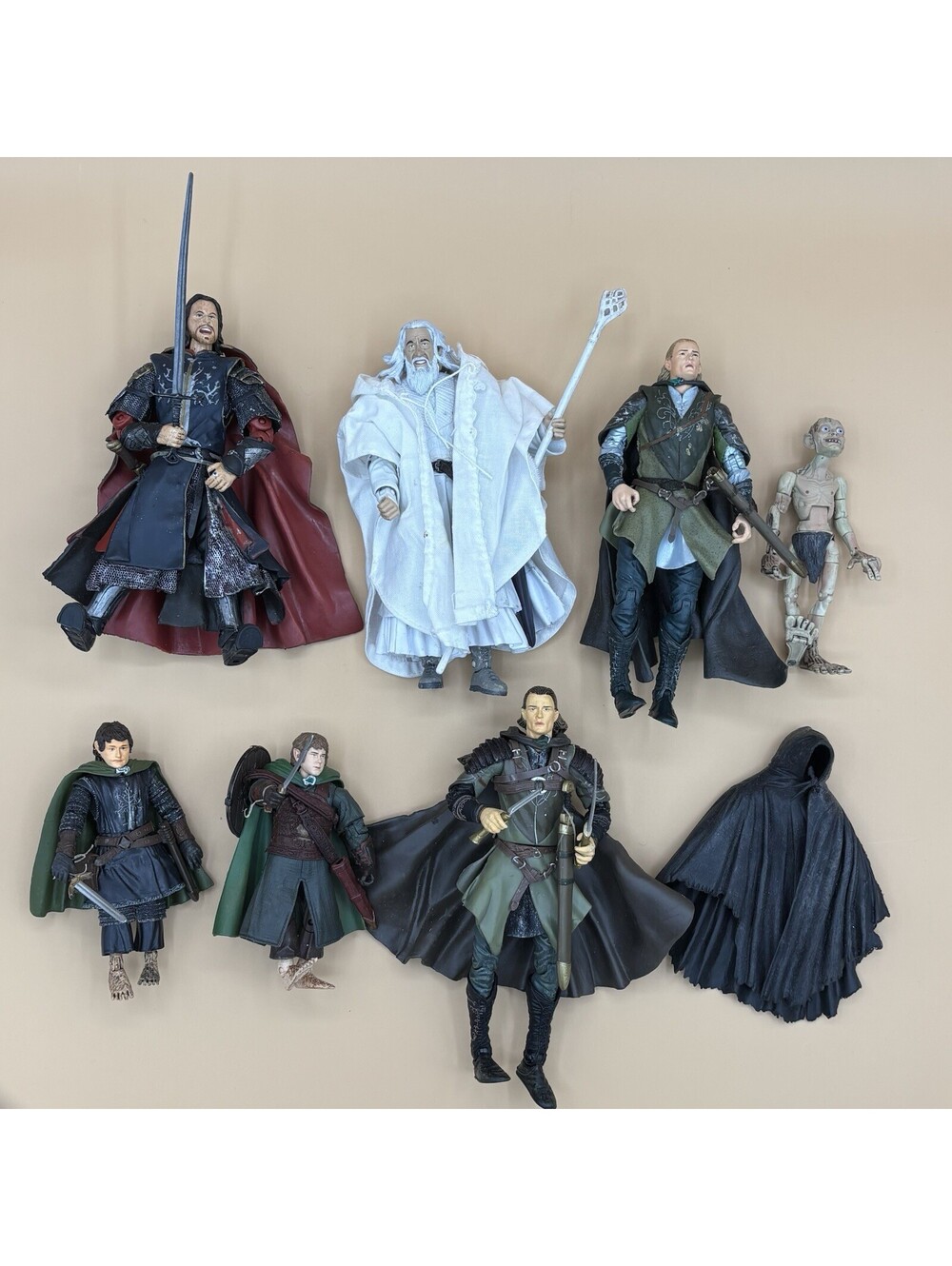 INCOMPLETE Toy Biz Lord Of The Rings Figure Lot Legolas Aragorn Gandalf Gollum